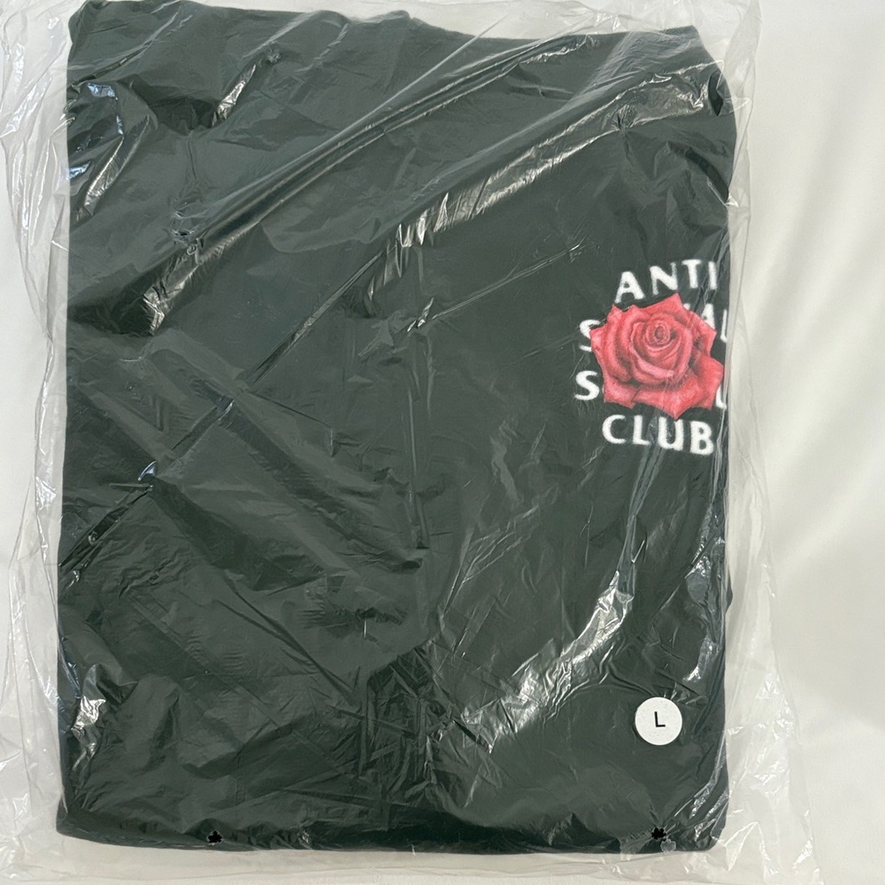 Anti Social Social Club Black Jacket with Red Rose
